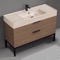 Modern Bathroom Vanity, Walnut, 48